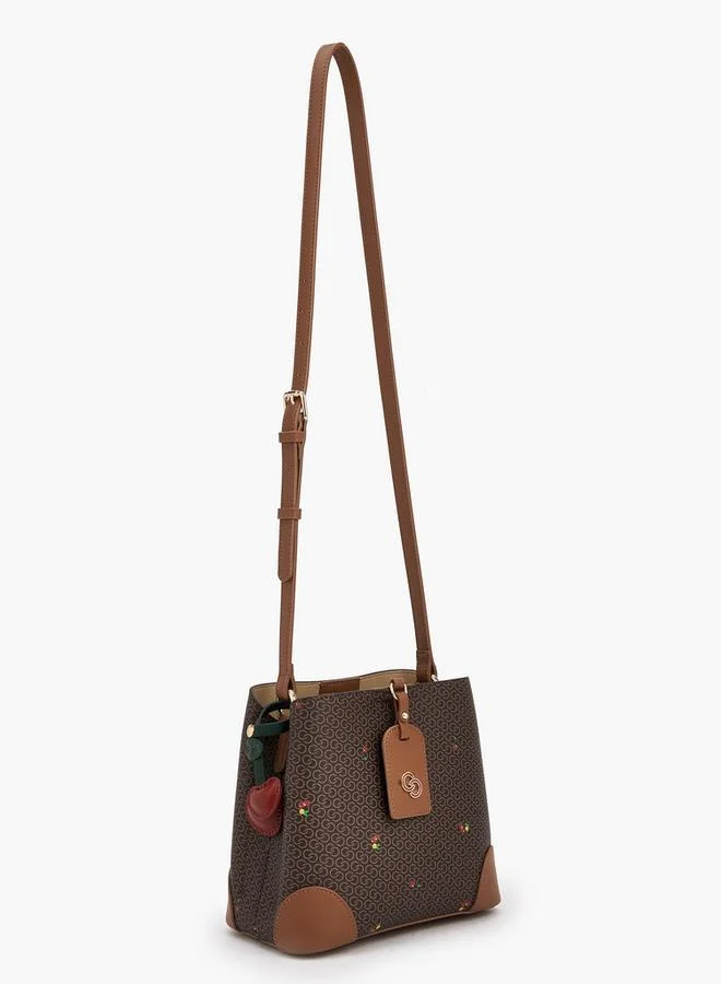 سيليست Monogram Cherry Print Tote Bag with Handle